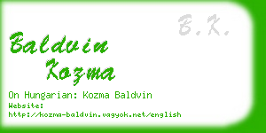 baldvin kozma business card